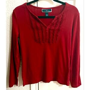 Long Sleeve Top with Ruffles